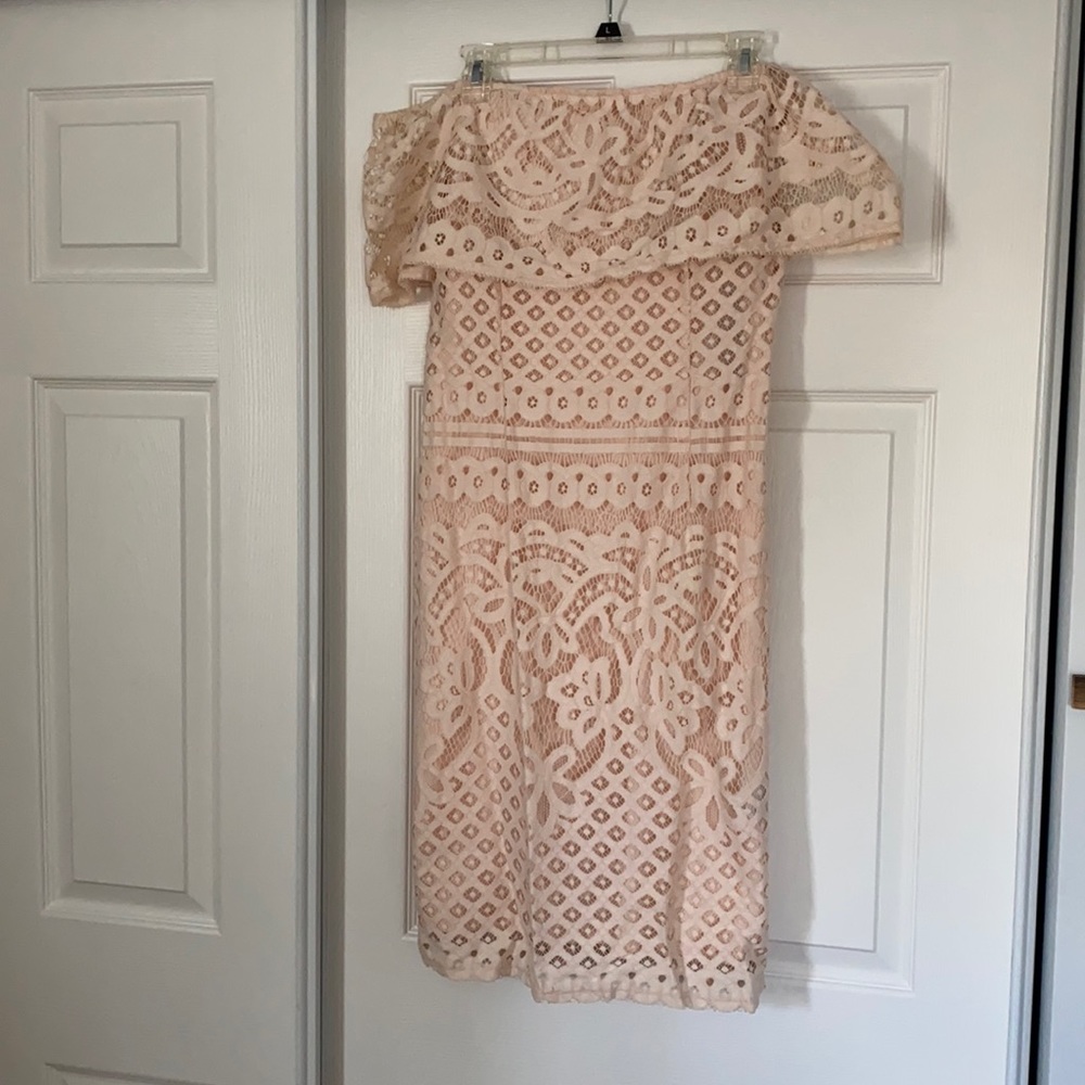 Brand new sharagano size 8 off shoulder dress